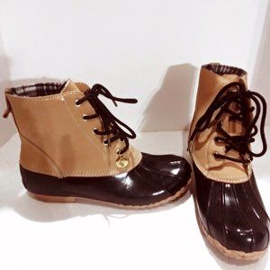Sporto Original Leather Upper Lace up Duck Boots